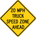 W3 series Advance traffic control-Truck Speed Zone Ahead