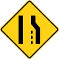 W4 series Lanes and merges-Lane ends (right)