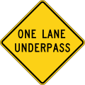 W5 series Road width restrictions-One lane underpass