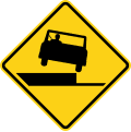 W8 series Pavement and roadway conditions-Right shoulder drop-off ahead
