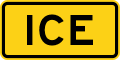 W8 series Pavement and roadway conditions-Ice (plaque)