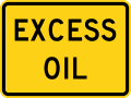 W8 series Pavement and roadway conditions-Excess oil (plaque)