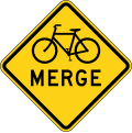 W9 series Lane transitions-Bicycles Merging