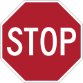W20 series Work zones-Stop (stop/slow paddle)
