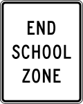 School signs-End school zone